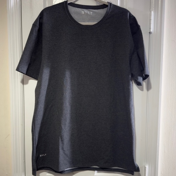 BYLT Mens Gray Drop Cut Short Sleeve Lux Tshirt XL - Picture 1 of 4
